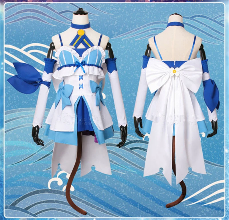 Re: жизнь в другом мире от нуля Феликс Косплей Костюм кошка Женское Платье Аниме