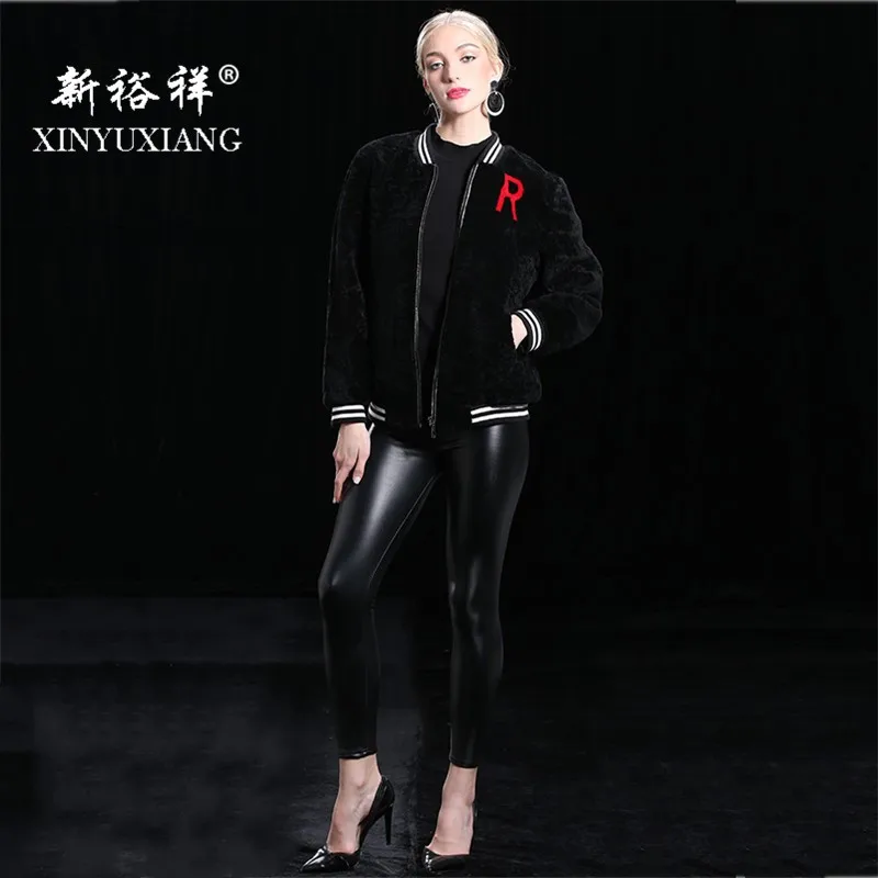 XINYUXIANG новинка 2017 натуральная овчина дубленка пальто для женщин зима кожа