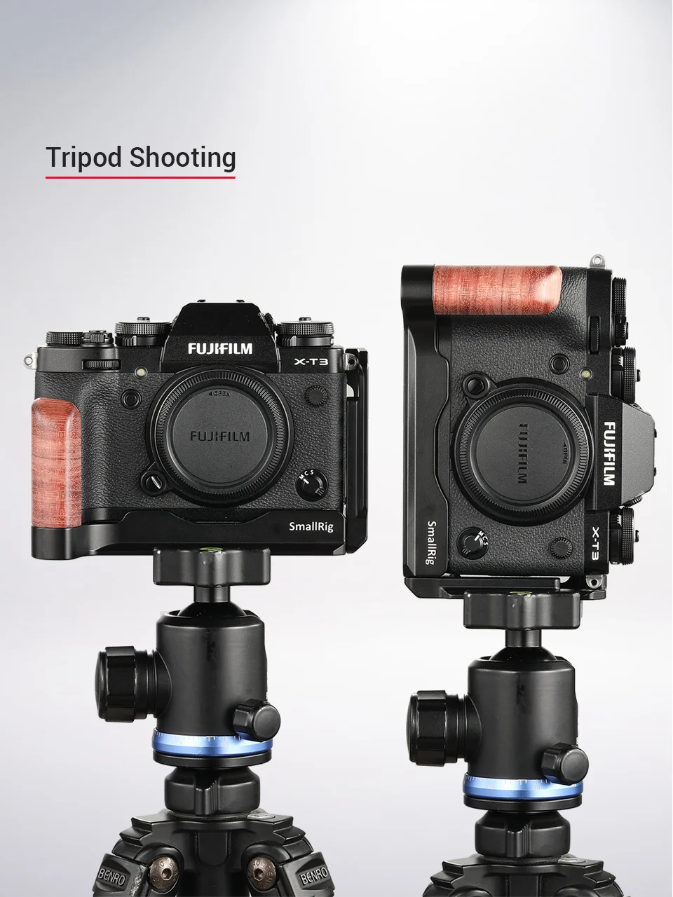 SmallRig X-T3/X-T2 Quick Release L-Bracket Plate for Fujifilm X-T3 and X-T2 Arca-Swiss Standard L Plate Mounting Plate-2253