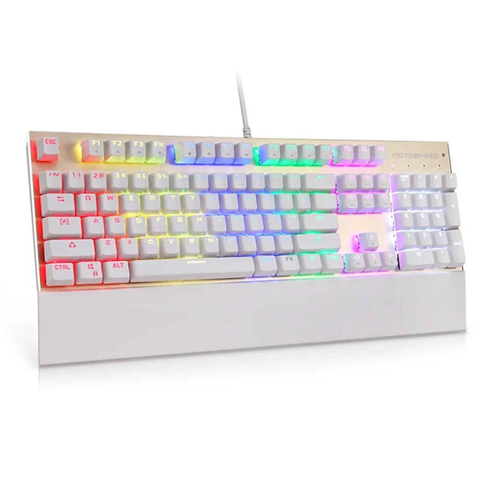Motospeed CK108 механическая клавиатура 104 ключей русский и английский Проводная RGB