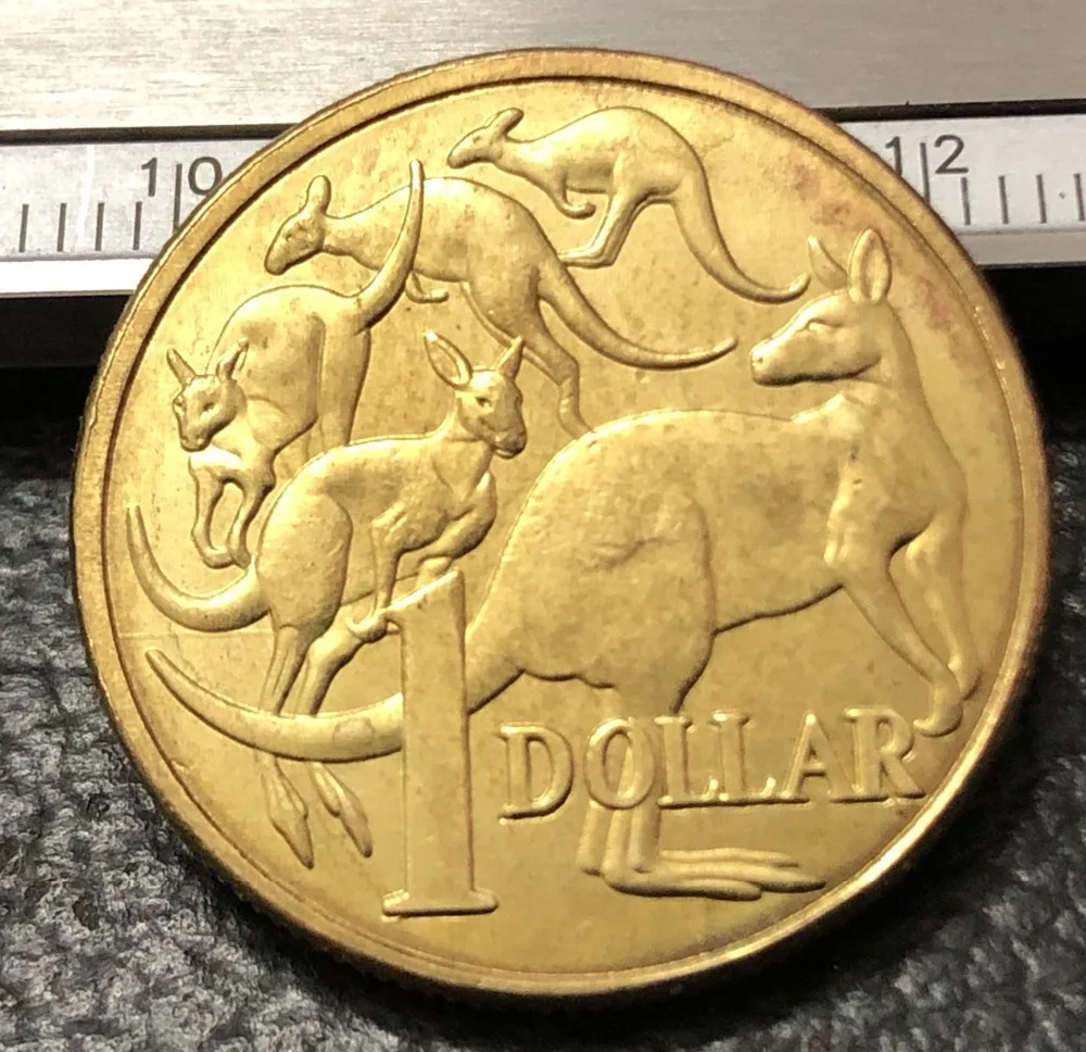 2000 Австралия 1 доллар-Elizabeth II(10 cent obverse die mule) точная копия бронзовой монеты
