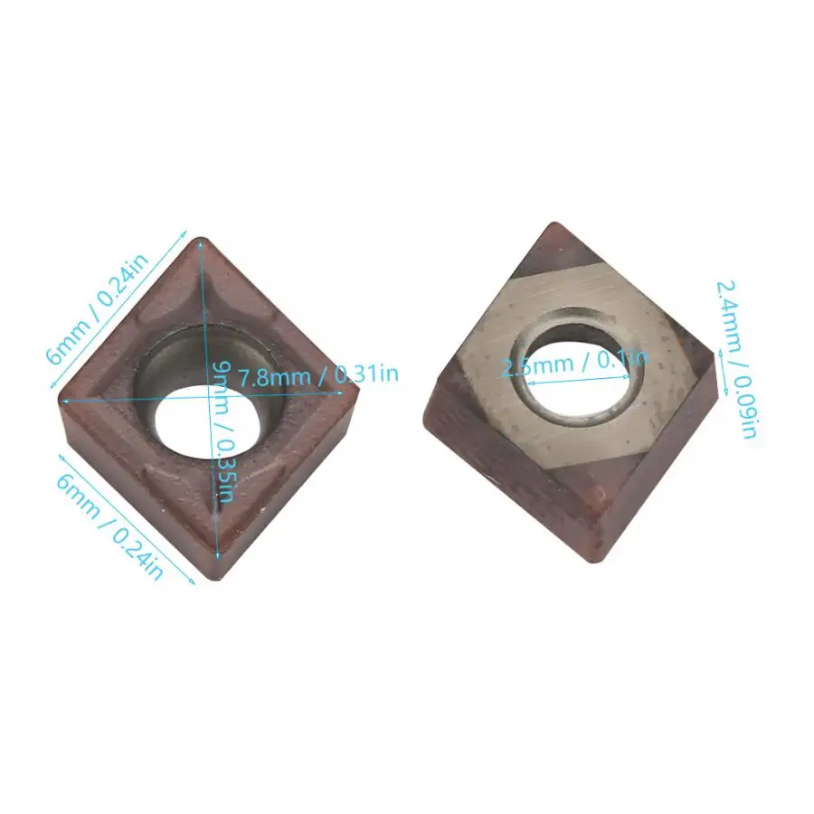 10 шт./компл. Вольфрамовая сталь карбидная вставка CNC Поворотная лопасть боковая