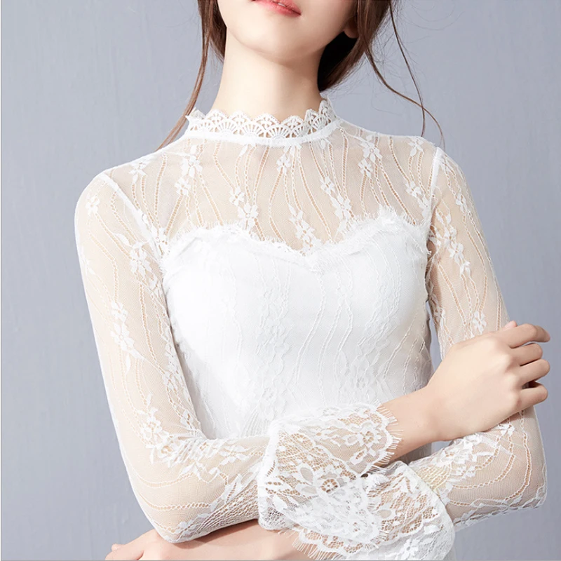 Кружевная рубашка женская с длинным рукавом AL27358|shirt women casual|shirt womenshirt shirt |