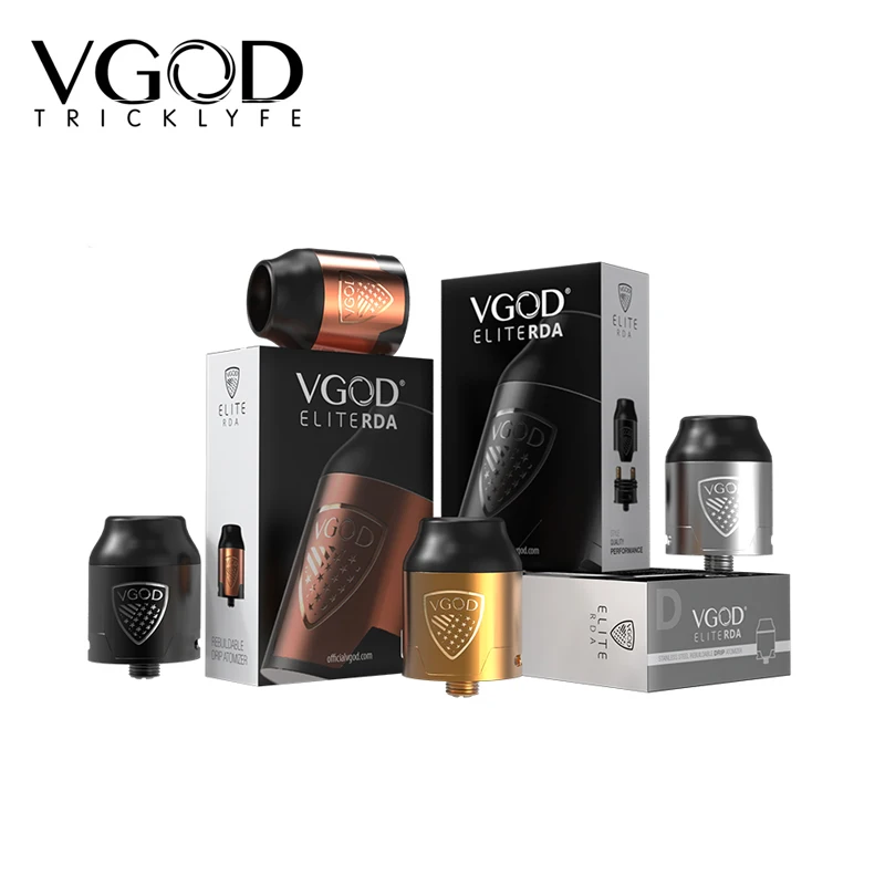 Оригинальный VGOD Elite RDA бак 24 мм распылитель двойной вертикальный пост дизайн