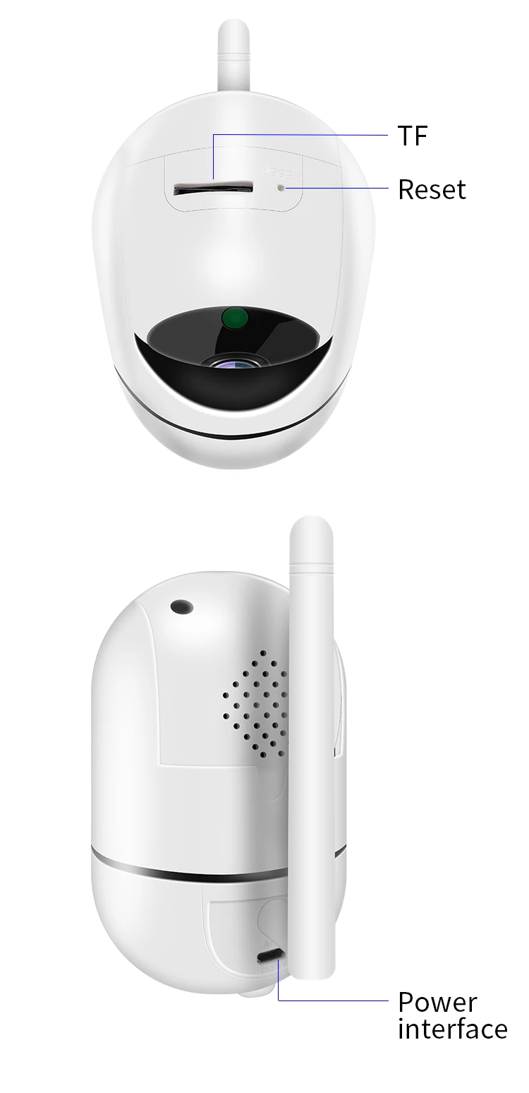 2MP 1080 P автоматическое отслеживание wifi детский монитор двухсторонний Интерком PTZ IP камера