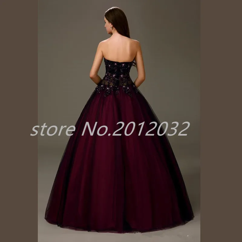 Бургундия Пром Платья 2017 Бальное платье Dress A Line Милая Бисера Плюс Размер Партии