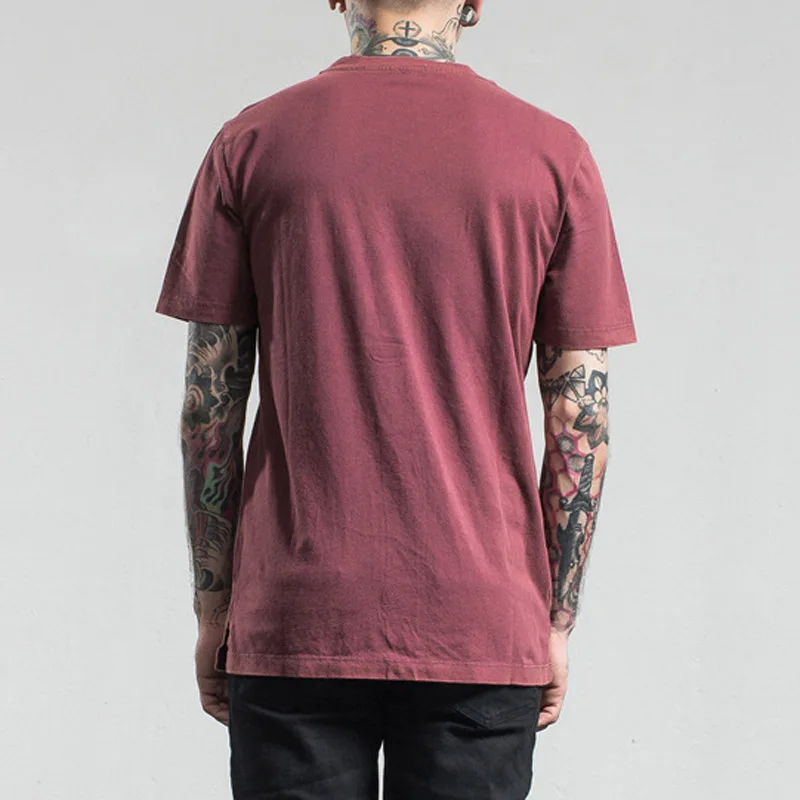 TANGNEST/Новая летняя футболка 2019 года повседневная однотонная мужская с коротким