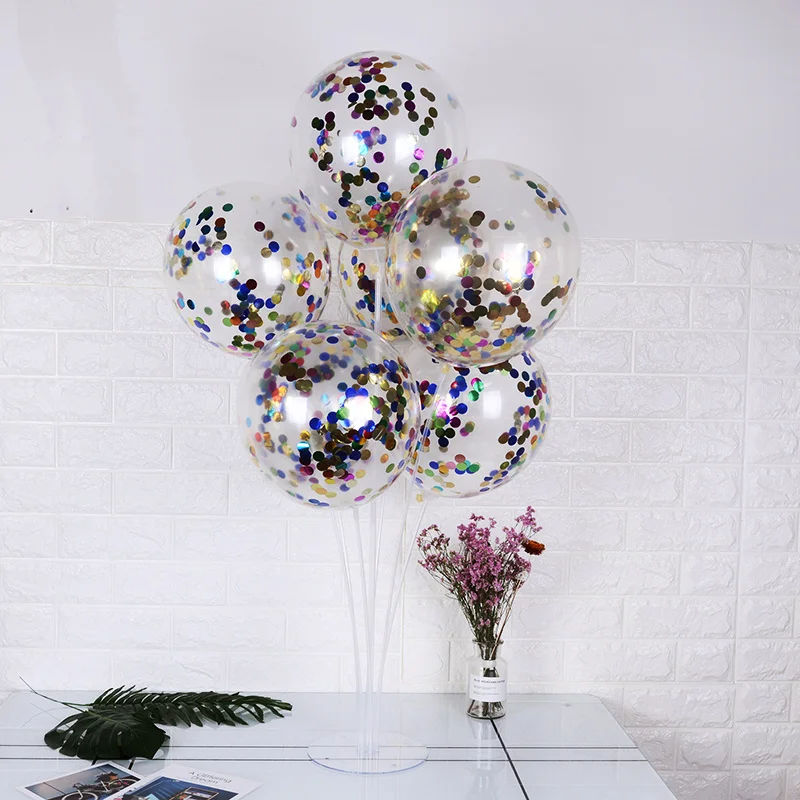Воздушные шары с конфетти 10 шт./лот из розового золота прозрачные подставкой для