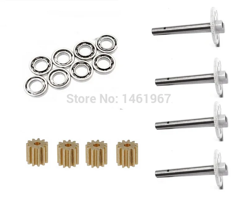 

JJRC H12C Spare Parts metal motor gear + big gear + bearing for H12C RC Quadcpter