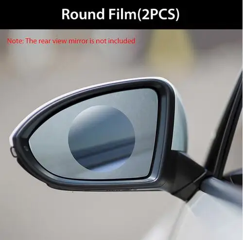 2PCS round films Xiaomi Guildford Автомобильная зеркальная защитная пленка заднего вида, противотуманная пленка на окно, прозрачная, непромокаемая, зеркальная защитная пленка заднего вида, Auto Acces - Цвет: 2PCS round films