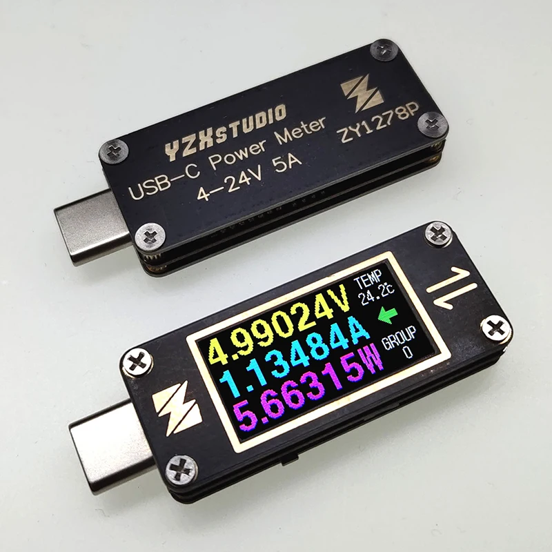 

PD Voltage Current Tester ZY1278P Mini USB-C Ripple Dual Type-C Meter