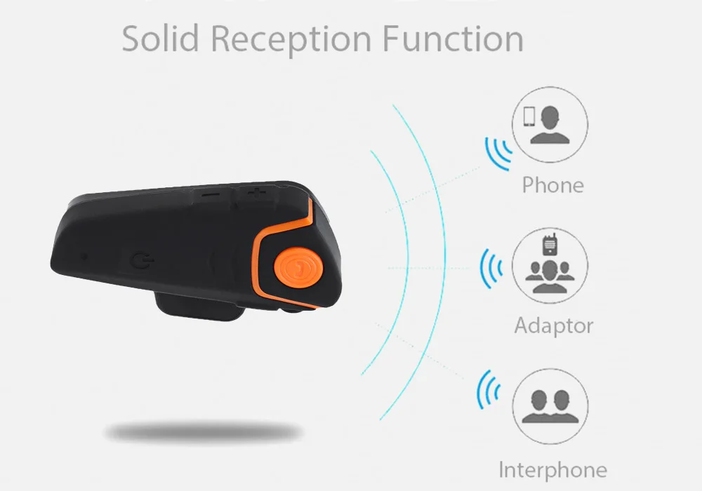 Мотоциклетный шлем Bluetooth Интерком Комплект Беспроводной BT 1000 м 6 гонщиков