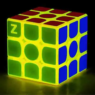 light 3x3 yellow Z-cube 10 видов светящийся в темноте волшебный куб головоломка игрушка светящийся волшебный куб noctilucous дети развивающий подарок игрушка классика 3x3x3/4x4x4 - Цвет: light 3x3 yellow