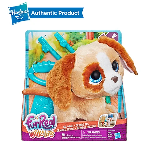 BIG DOG Hasbro FurReal Friends Walkalots большой Wags Единорог кошка, большая собака, котенок, Lil' Wags кролик, ходунки мех Домашние животные игрушки и подарки для детей - Цвет: BIG DOG