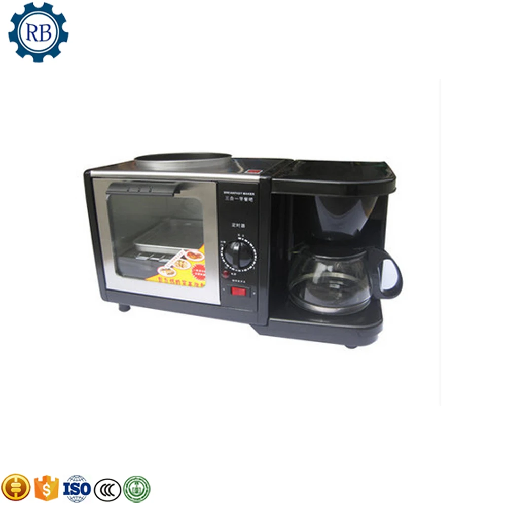 Multifuntion 3 in 1 Breakfast Maker Bread Toaster Meat Baking Grill/Fried Egg/ Coffee Roaster Electric Oven For Household | Бытовая
