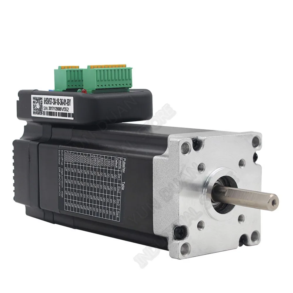 

180W NEMA23 Integrated Servo 3000RPM 0.6Nm DC 36V 57mm 3PH DSP Hybrid Closed Loop 57 Motor Driver Encoder for CNC AGV Sprayer
