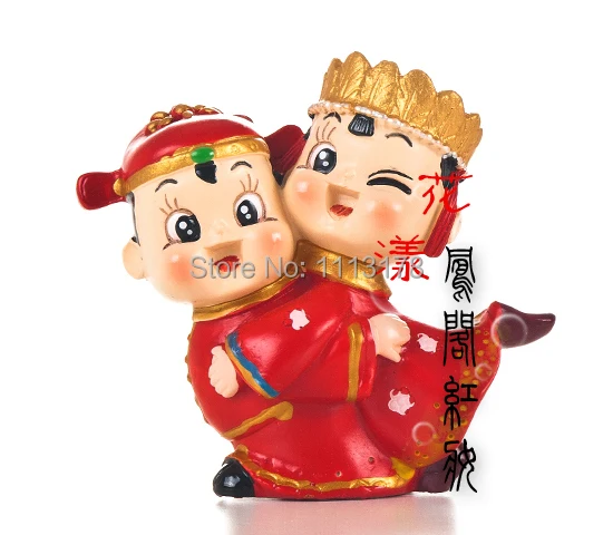 Дешевые полимерные китайские куклы украшения для торта топперы свадебных тортов