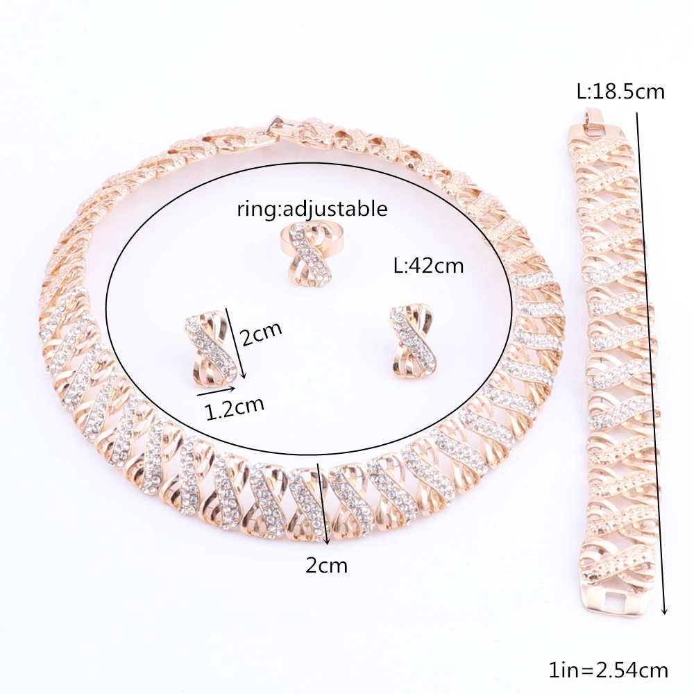 OEOEOS женский свадебный комплект ювелирных изделий для невест посеребренный