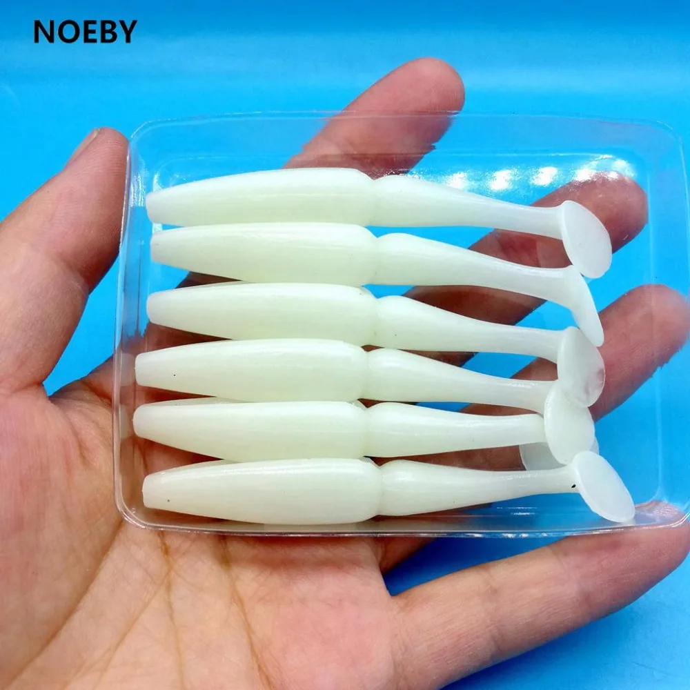NOEBY 12 шт./лот t хвост Мягкая приманка 3 5 г/7 см 10 цветов искусственные снасти для