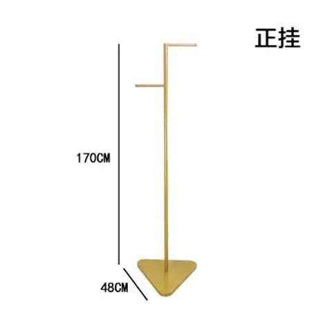 9 Clothing Shop Shop Show Rack Ground Combination Golden Clothing Rack Creative Iron Female Clothing Rack Hanging Clothes Rack - Цвет: 9