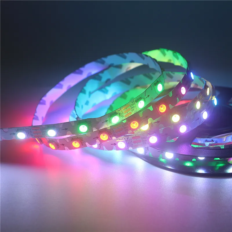 S форма Светодиодная лента Адресуемая WS2812B 3535 SMD 48 60LED/m изгиб 5 мм 8 гибкий свет для