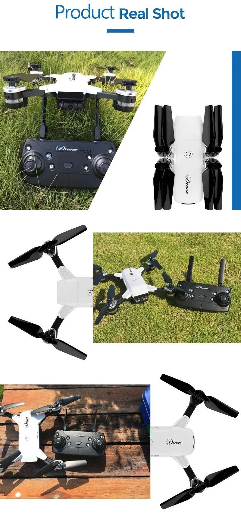 JDRC JD-20 JD20 Wi-Fi FPV с широкоугольной HD камерой Режим высокой фиксации складной рычаг RC Квадрокоптер RTF