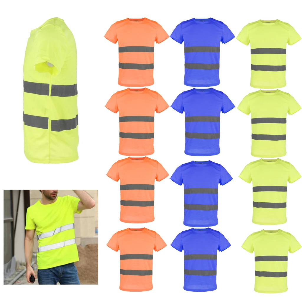 Светоотражающая Спецодежда с круглым вырезом высокая видимость рабочая одежда