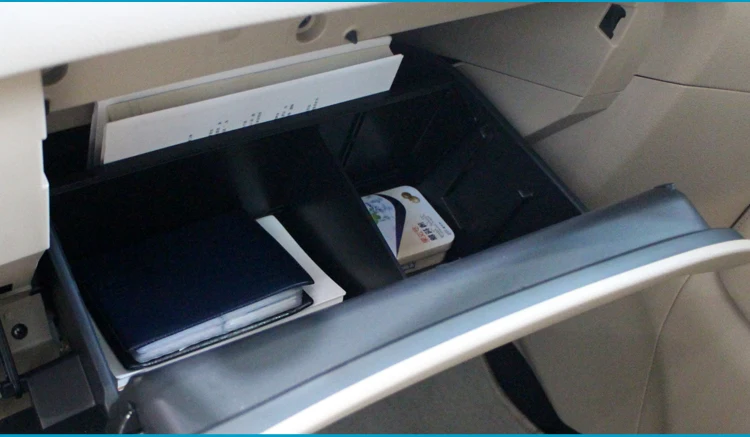 Smabee Car Glove Box Interval Storage For Nissan X-TRAIL~ XTRAIL T32 Accessories Console Tidying Central Storage Box