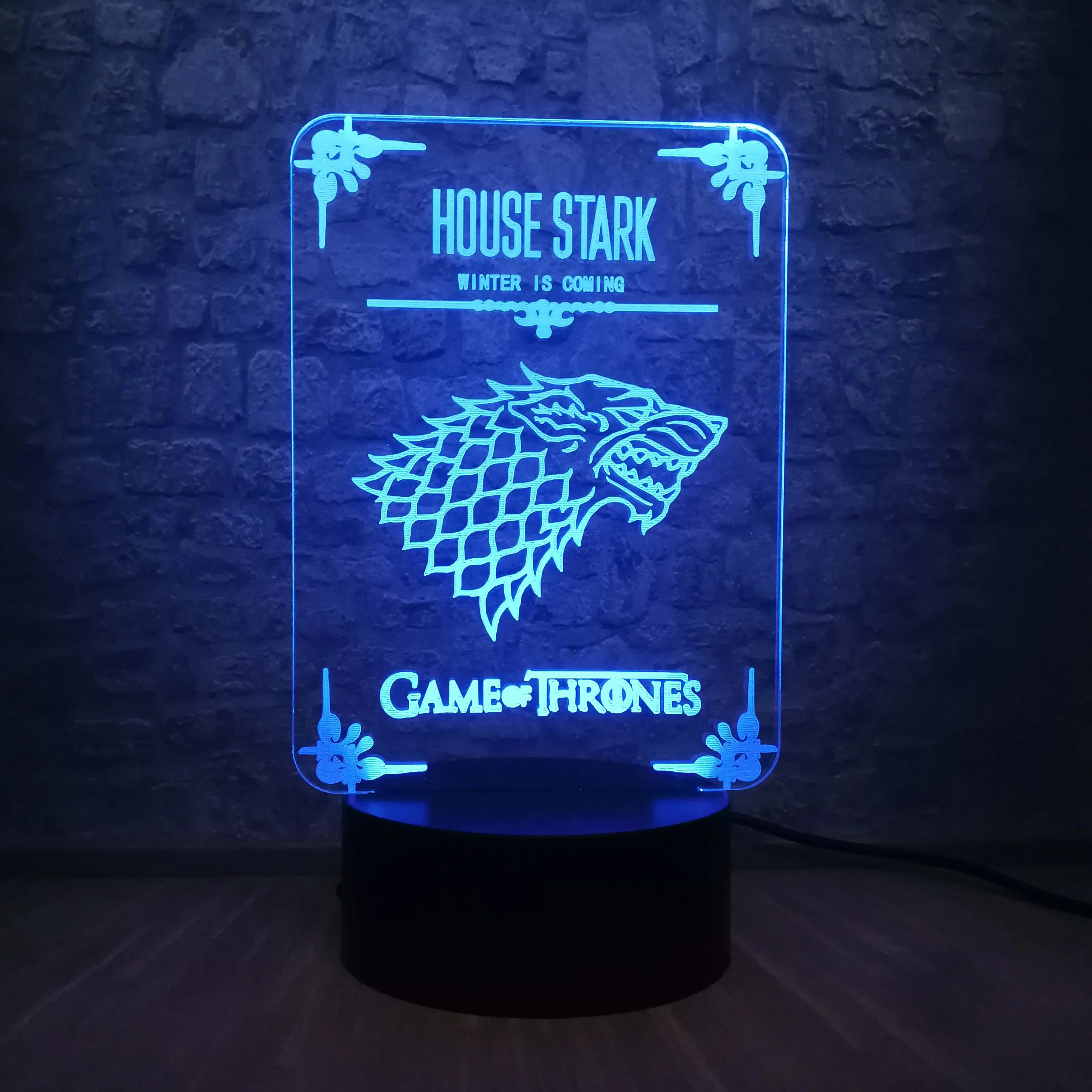 Дом Старков Игра престолов волк светодиодный Ночной светильник сенсорный Сенсор