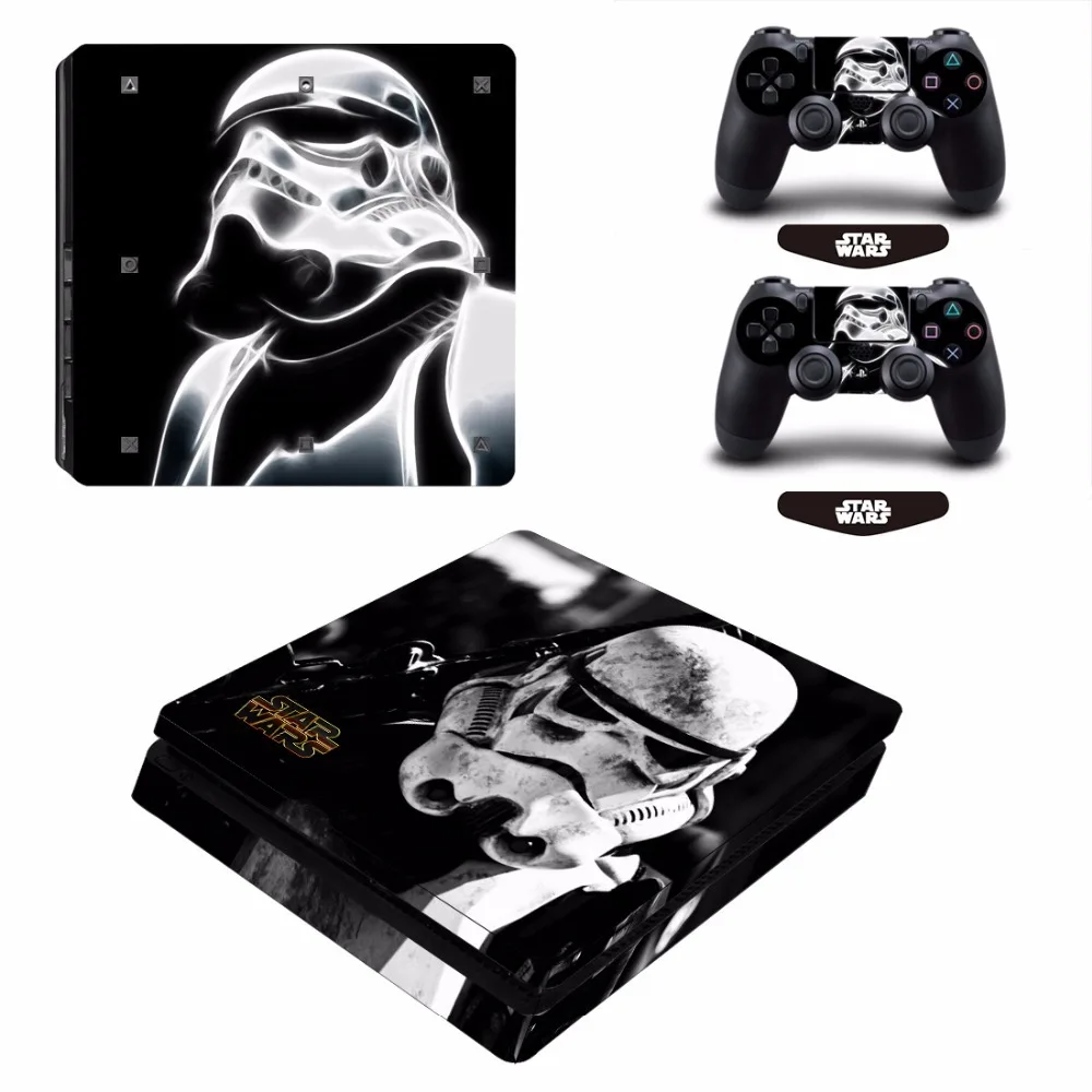 ARRKEO Звездные войны Штурмовик виниловая наклейка PS4 тонкая кожа Наклейка для playstation 4 Slim консоль и 2 контроллера Рождественский подарок