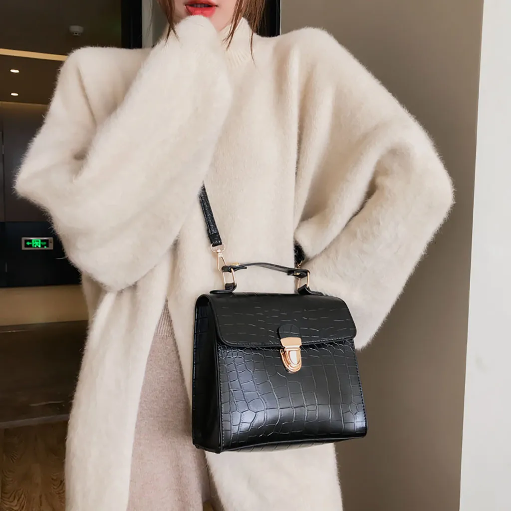 OCARDIAN Сумка женская повседневная однотонная с клапаном кожаная сумка через плечо