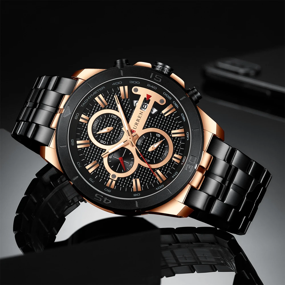 Relogio Masculino люксовый бренд CURREN новые мужские кварцевые часы модные