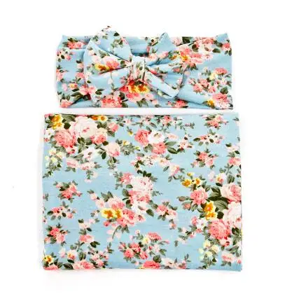 1 Set Bow Knot Headband &amp Swaddle Blanket Burp Cloth Sets Girls bowknot Hair Bands Photograph Props | Аксессуары для одежды