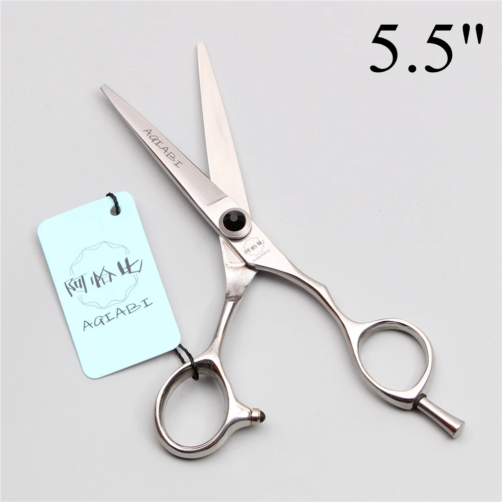 5 &quot16 см 440C AQIABI Профессиональные Парикмахерские ножницы для стрижки обычные