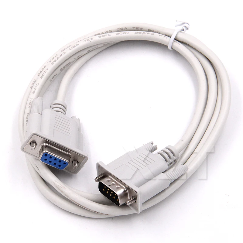 Кабель удлинитель для передачи данных последовательный разъем RS232 9 контактный DB9