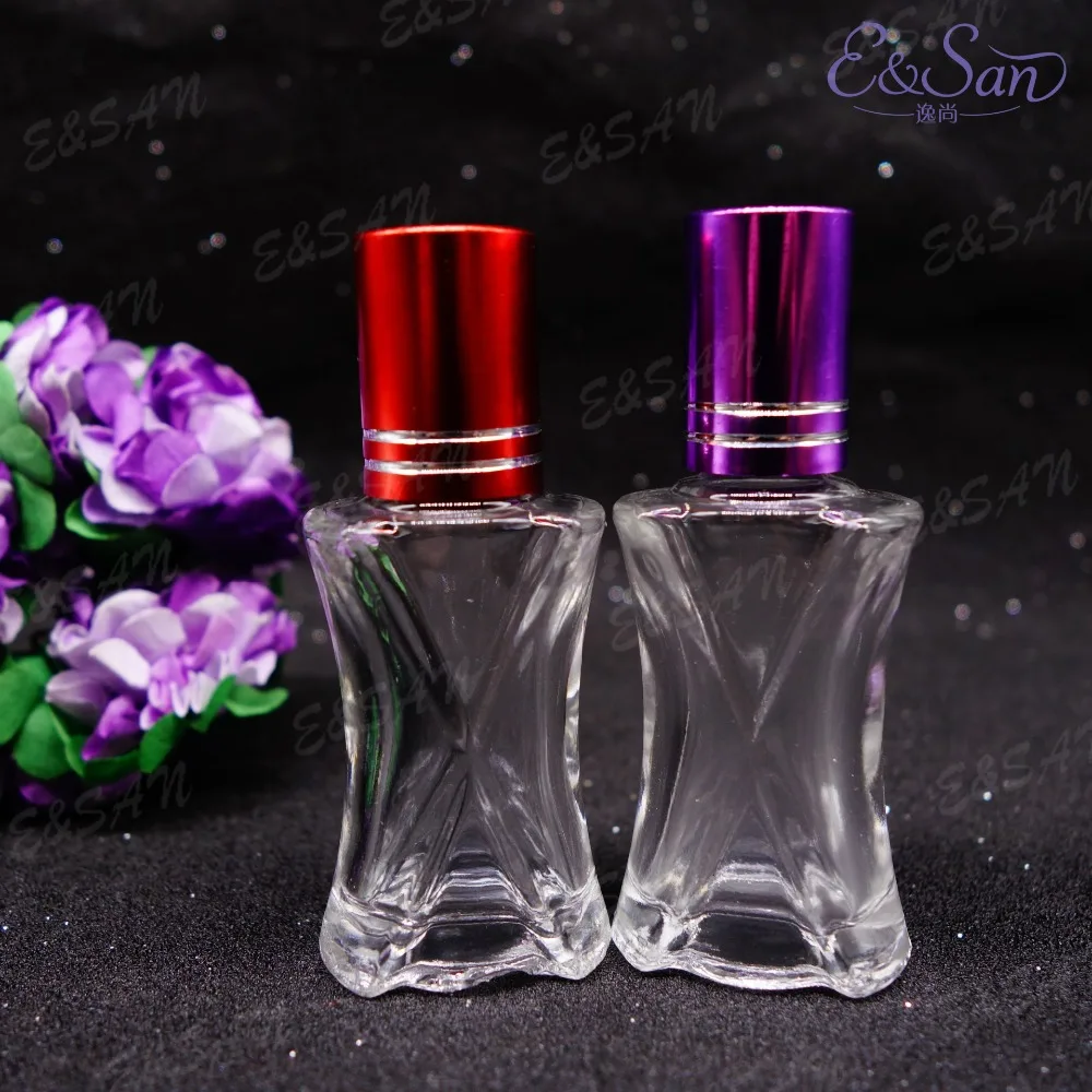 

FZL973-8ML Transparent Glass Aluminum Cover Cosmetics Roll On Perfume Empty Bottle 100PCS/LOT