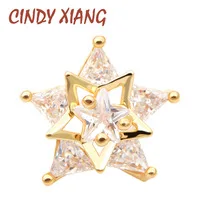 CINDY XIANG 2 цвета на выбор, кубический цирконий, Луна, броши на воротник для женщин, медный материал, милая маленькая красивая брошь на булавке, подарок