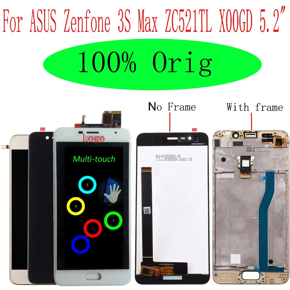Дисплей Shyueda 100% дюймов для ASUS Zenfone 3S Max ZC521TL X00GD, ЖК-дисплей с сенсорным экраном и дигитайзером в сборе, запчасти