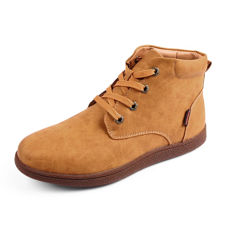 Genuine Leather Mens Ankle Boots Breathable Men High Top Shoes Outdoor Casual Males Winter Homme Large Size Lx5 | Обувь
