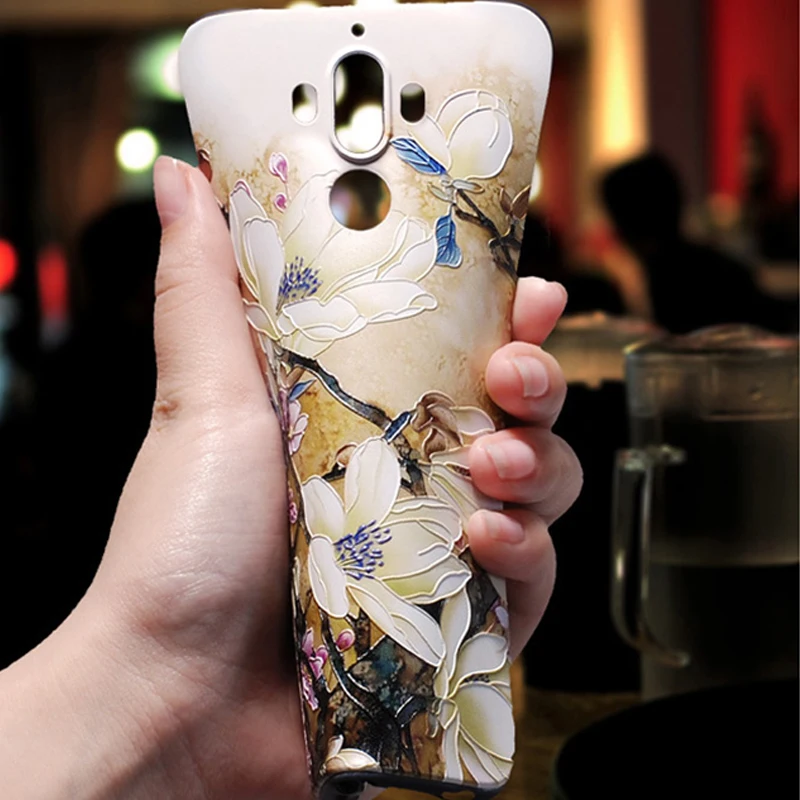 Мягкий чехол с 3D тиснением для Huawei P20 P30 P40 P10 P Smart Z S 2021 2020 Mate 10 20 Lite E Y6 Y7 Y9 Prime Pro