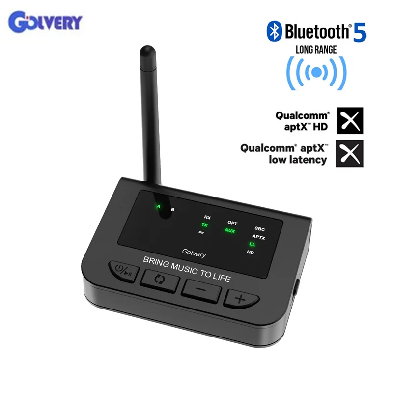 Большой диапазон Bluetooth 5 0 передатчик приемник 3 в 1 aptX HD и APTX низкая задержка