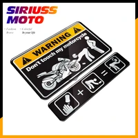 3d gel warning sticker dont touch my motorcycle sex decal stickers universal for moto silver high quality