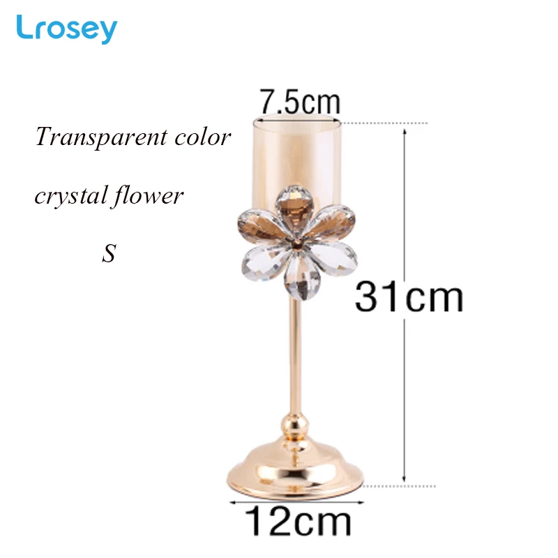 transparent crystalS Европейская Свеча Держатель для домашнего декора свечей обеденный стол украшения Романтические свадебные украшения хрустальный подсвечник - Цвет: transparent crystalS