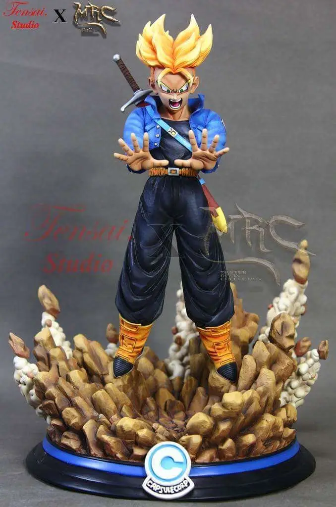 Модели вентиляторов Dragon Ball Z mrc 40 см Супер Saiyan будущее Мужские Шорты для купания GK смолы статуя содержат светодиодные рисунок игрушки для коллекции