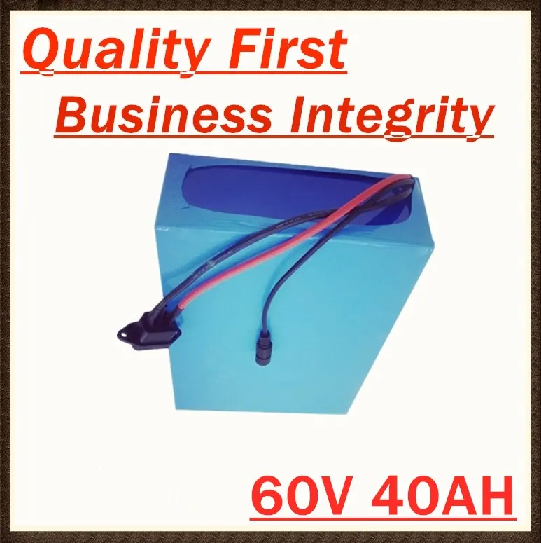 Литиевая Батарея 60 В 40AH Электрический велосипед Популярные литий ионный с 50BMS 5A