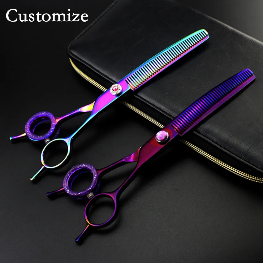 Профессиональные японские 7 дюймовые ножницы для стрижки домашних питомцев