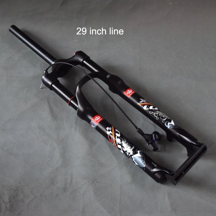 29 inch line Велосипедная воздушная вилка 26 27,5 29 ER MTB горная подвесная вилка воздушная устойчивость плечо контроль прямая труба кашима внутренняя труба - Цвет: 29 inch line