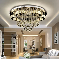 crystal chandelier led lamp light round luxury flower shape decorative lighting for living room bedroom