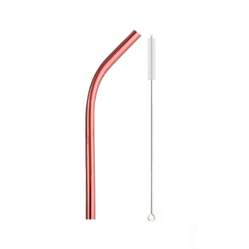 Bent Red JANKNG 12 мм Экстра широкие соломинки 10 цветов пузырьковый чай многоразовые трубочки 304 нержавеющая сталь молочный коктейль питьевой розовый зеленый набор соломинок - Цвет: Bent Red