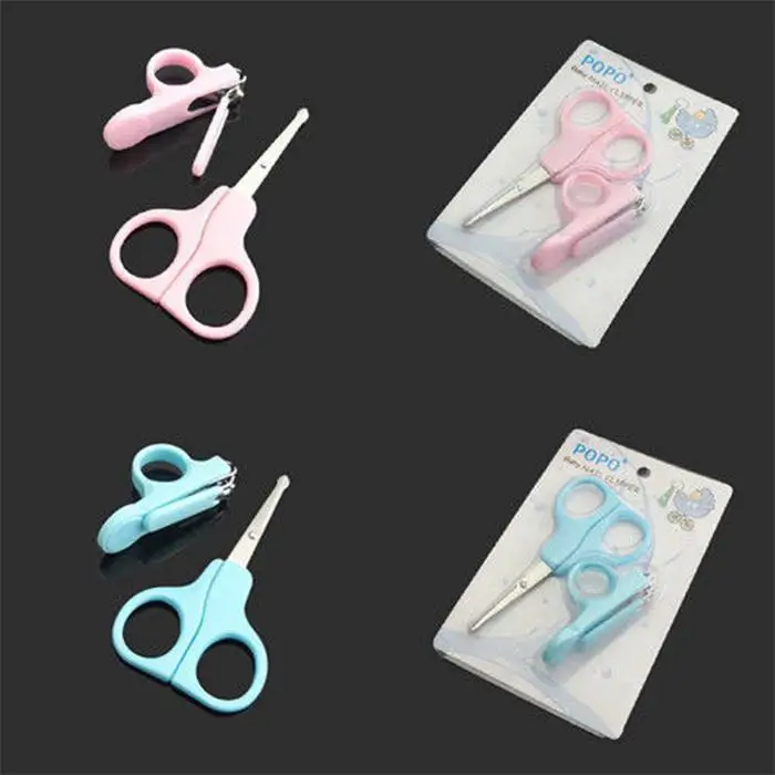 

2019 New Lovely Mini Baby Nail Care Practical Clippers Trimmers Convenient Daily Baby Nail Care Sets Blue Pink Color